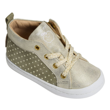 KIKKO BASE Vert Or, Chaussures à Lacets Shoopom