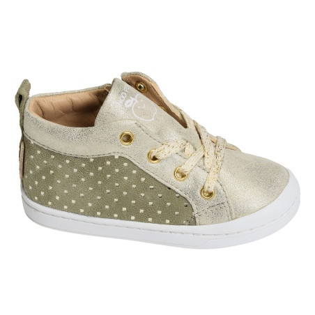 KIKKO BASE Vert Or, Chaussures à Lacets Shoopom