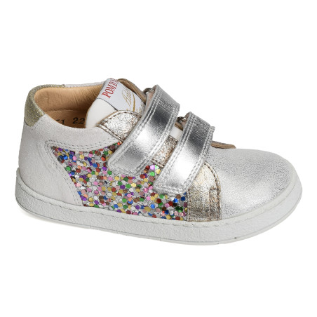 MOUSSE EASY TOP Argent, Chaussures à Scratch Pom d'Api