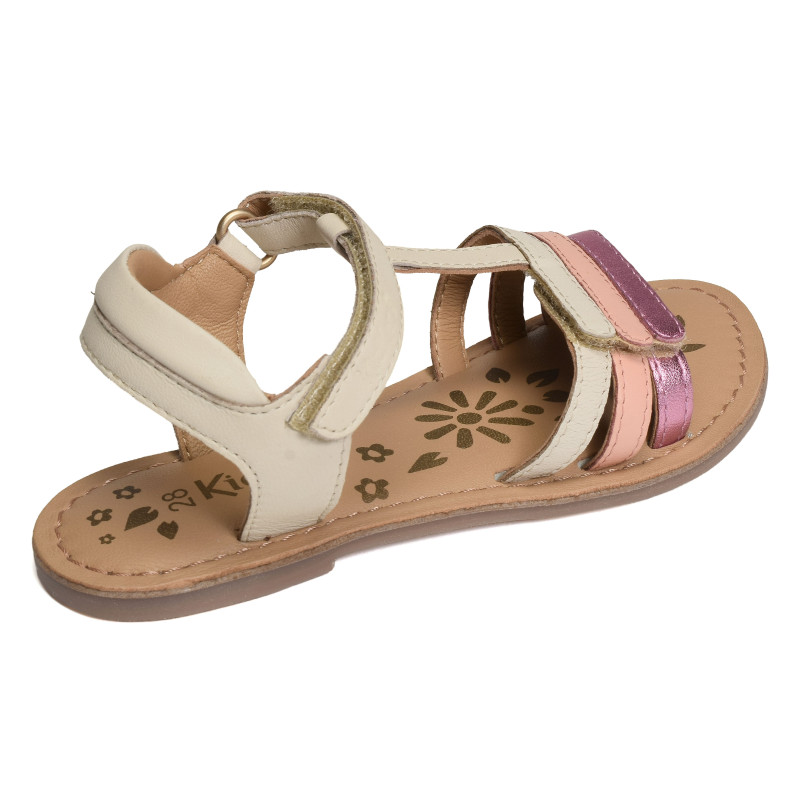 DIAMANTO Blanc Rose, Sandales plates & Nu-Pieds Kickers
