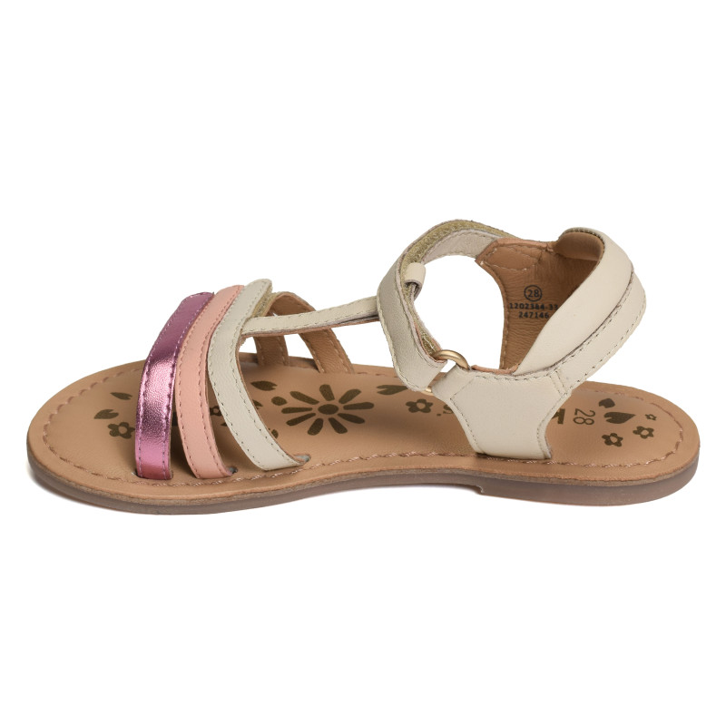 DIAMANTO Blanc Rose, Sandales plates & Nu-Pieds Kickers