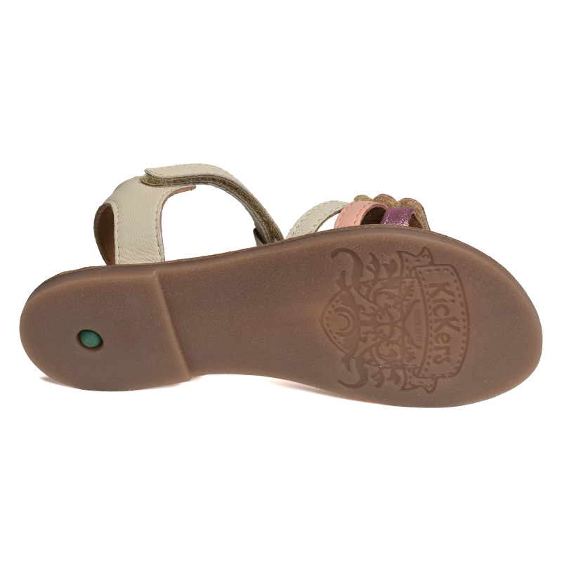 DIAMANTO Blanc Rose, Sandales plates & Nu-Pieds Kickers