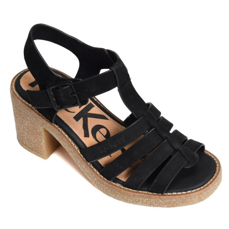 KICK VOLYNE Noir, Nu-Pieds à talon Kickers