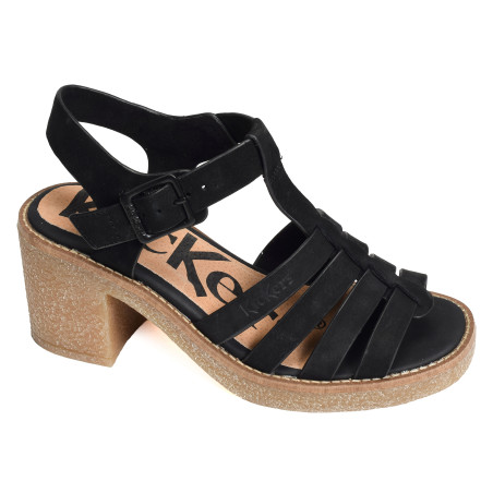 KICK VOLYNE Noir, Nu-Pieds à talon Kickers