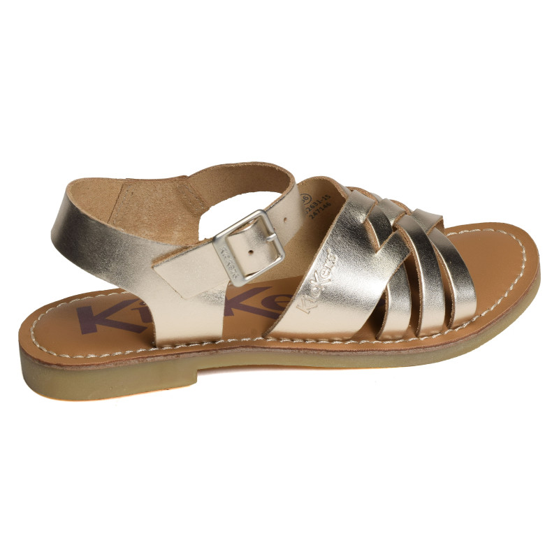 KICK LADORA Or, Sandales plates Kickers