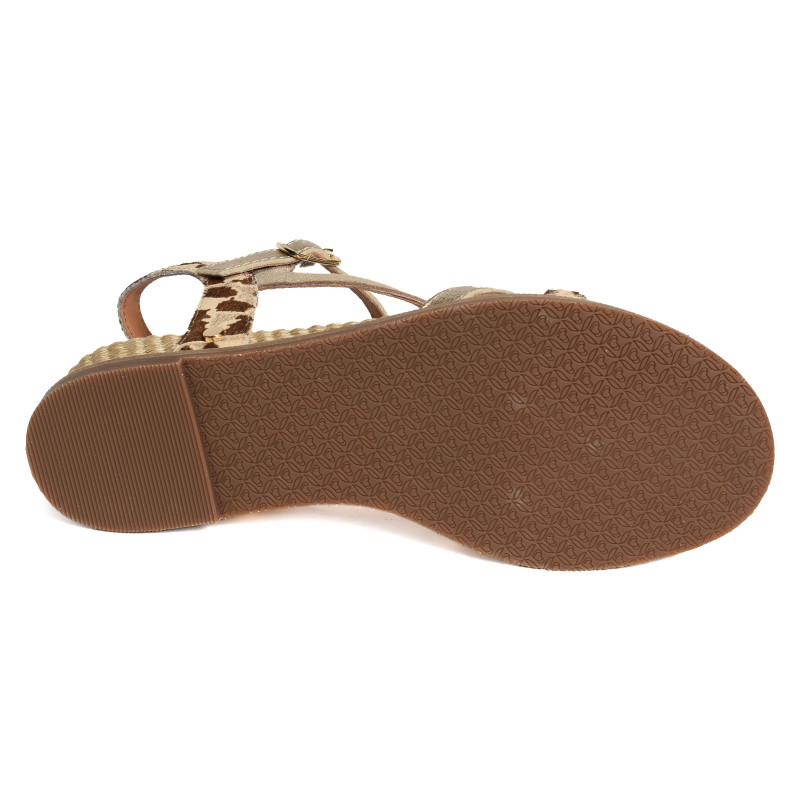 OLIIM Beige Or, Sandales compensées Mam'zelle