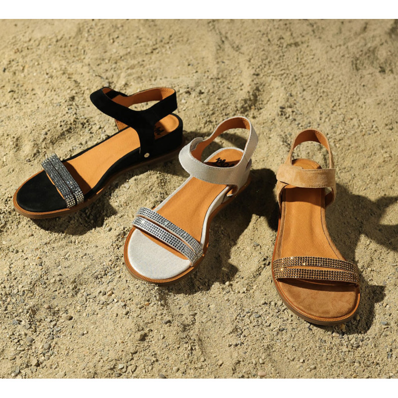OUVAL Camel, Sandales compensées Mam'zelle
