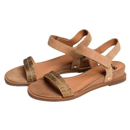 OUVAL Camel, Sandales compensées Mam'zelle