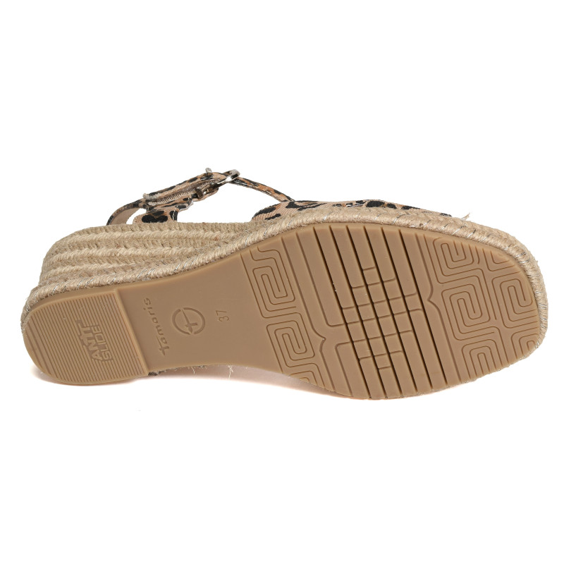28367 Léopard, Sandales compensées Tamaris