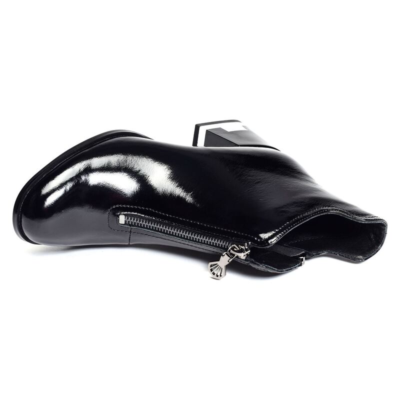 MACAREL Verni Noir, Bottines Metamorf ose