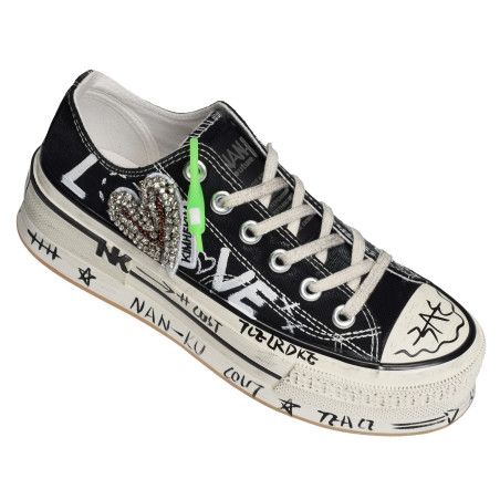 NA 20 Noir, Sneakers basses Nan-Ku