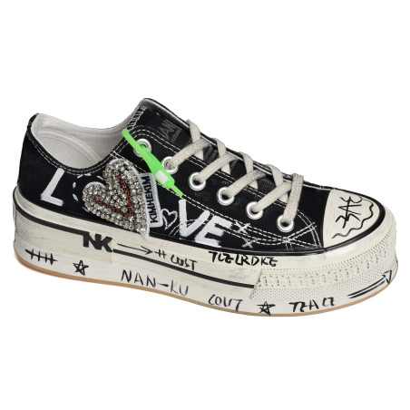 NA 20 Noir, Sneakers basses Nan-Ku