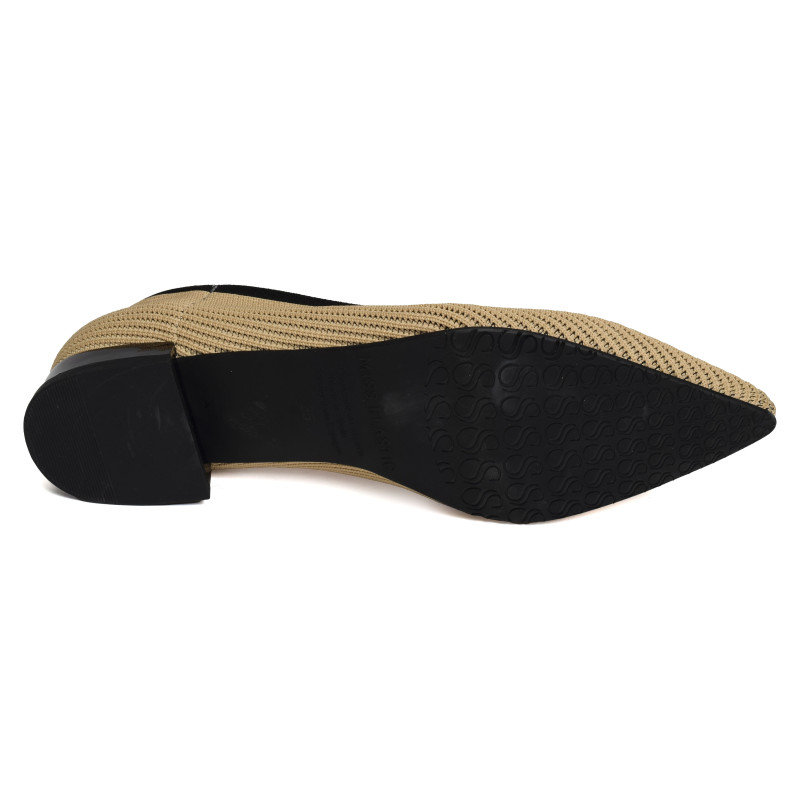 BAY 76409 Camel Noir, Ballerines Miss Elastic