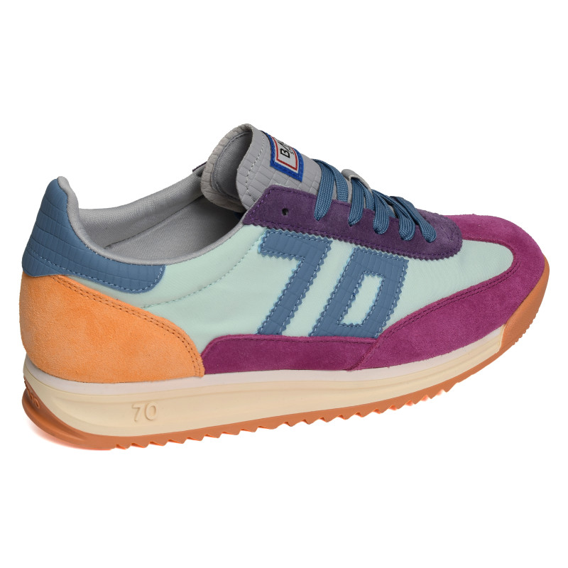 BARKLEY JOGGER MULTI SUEDE Fuchsia Multicolore, Baskets running Back 70