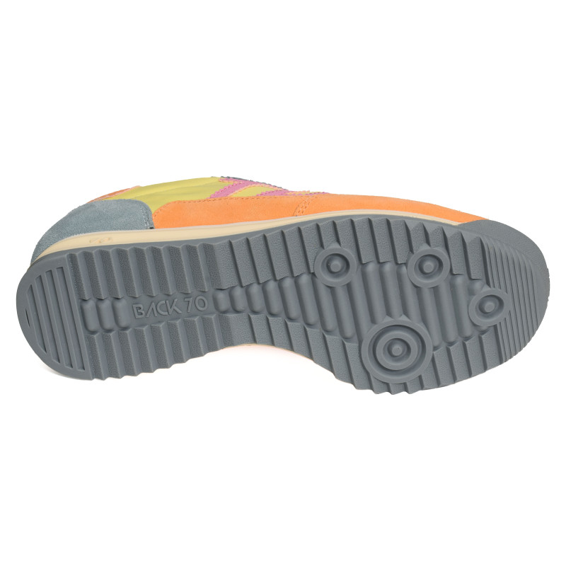 BARKLEY JOGGER MULTI SUEDE Orange Multicolore, Baskets running Back 70