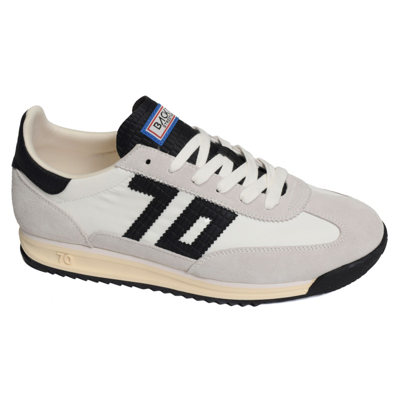 BARKLEY JOGGER MEN Blanc Noir, Baskets running Back 70