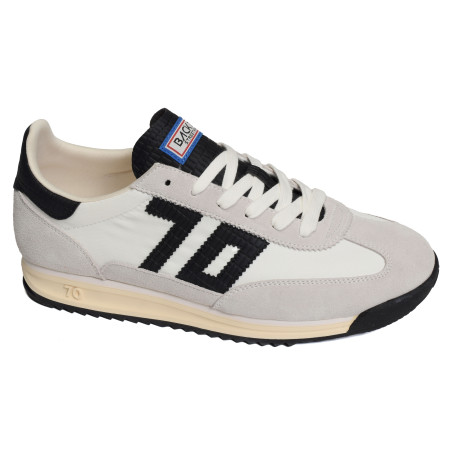 BARKLEY JOGGER MEN Blanc Noir, Baskets running Back 70
