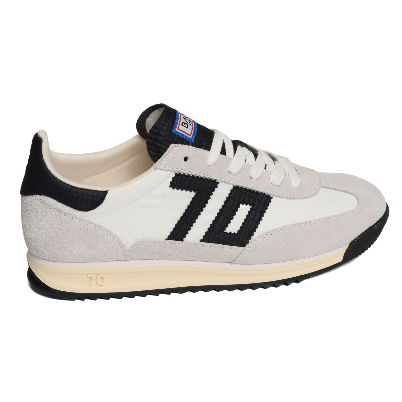 BARKLEY JOGGER MEN Blanc Noir, Baskets running Back 70
