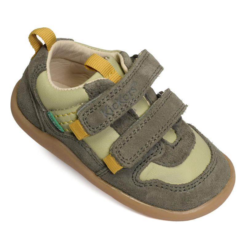 KICK FRAPY BOY Kaki, Chaussures à Scratch Kickers