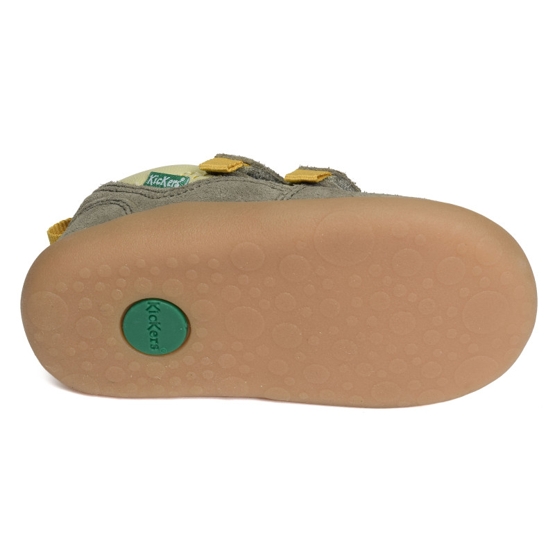 KICK FRAPY BOY Kaki, Chaussures à Scratch Kickers