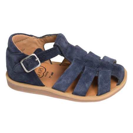 POPPY DADDY Bleu, Sandales plates & Nu-Pieds Pom d'Api
