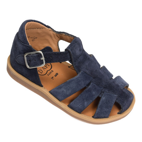 POPPY DADDY Bleu, Sandales plates & Nu-Pieds Pom d'Api