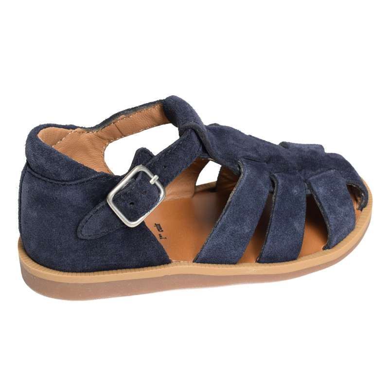 POPPY DADDY Bleu, Sandales plates & Nu-Pieds Pom d'Api
