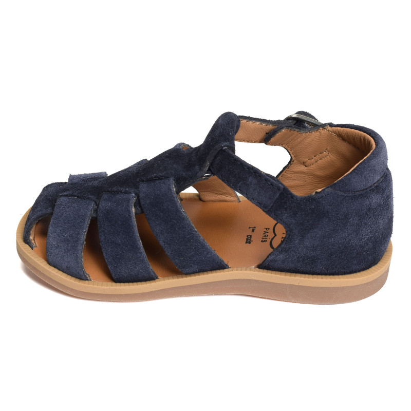 POPPY DADDY Bleu, Sandales plates & Nu-Pieds Pom d'Api