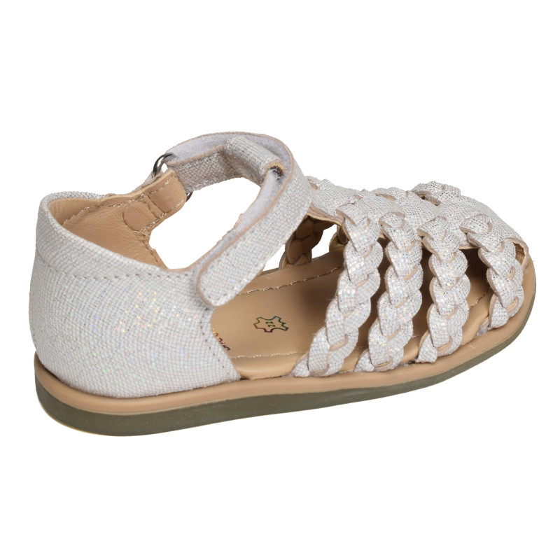 TITY WOWO Argent, Sandales plates & Nu-Pieds Shoopom