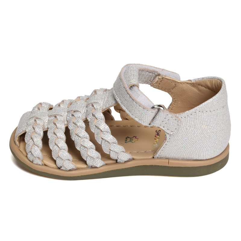 TITY WOWO Argent, Sandales plates & Nu-Pieds Shoopom