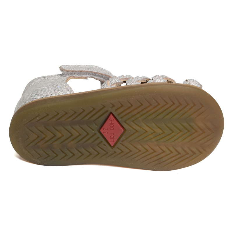 TITY WOWO Argent, Sandales plates & Nu-Pieds Shoopom