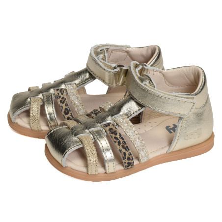 REGULE Or Léopard, Sandales plates & Nu-Pieds Bopy