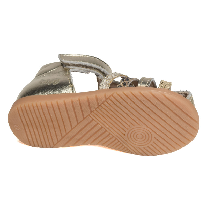 REGULE Or Léopard, Sandales plates & Nu-Pieds Bopy