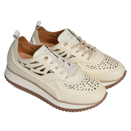 ESBLY Ecru, Sneakers basses Coco & Abricot