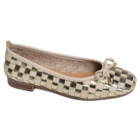 ESCOS Beige Or, Ballerines Coco & Abricot