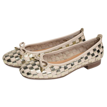 ESCOS Beige Or, Ballerines Coco & Abricot