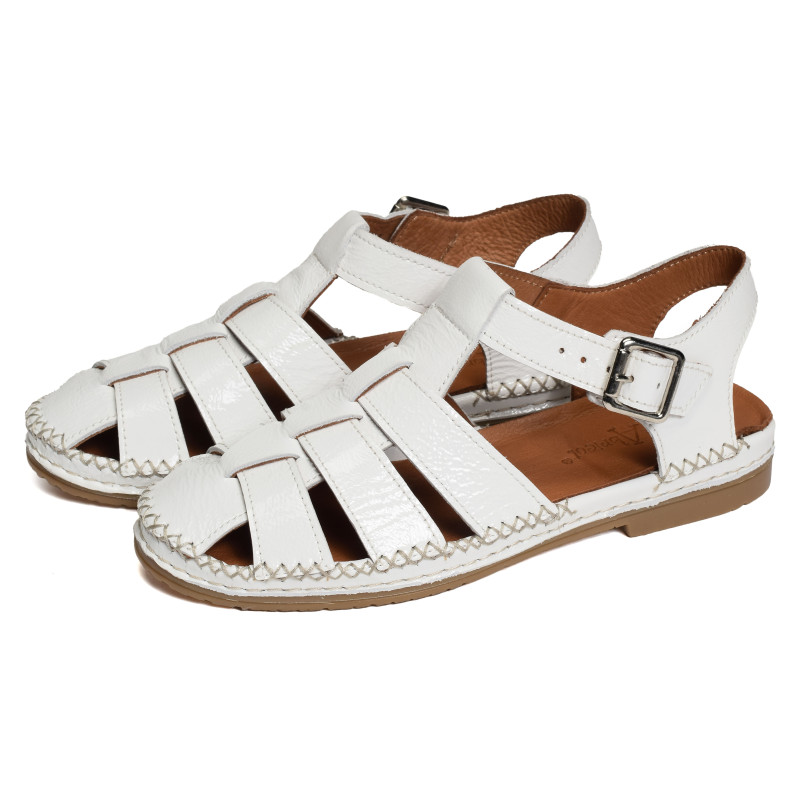 MAGESCQ Verni Blanc, Slingback Coco & Abricot