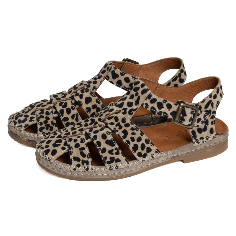 MAGESCQ Léopard, Slingback Coco & Abricot