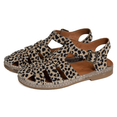 MAGESCQ Léopard, Slingback Coco & Abricot