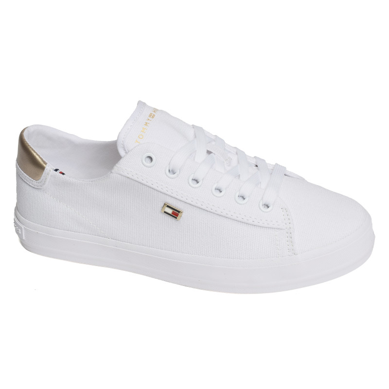 VULC CANVAS LACE UP SNEAKER 8647 Blanc, Chaussures basses Tommy Hilfiger