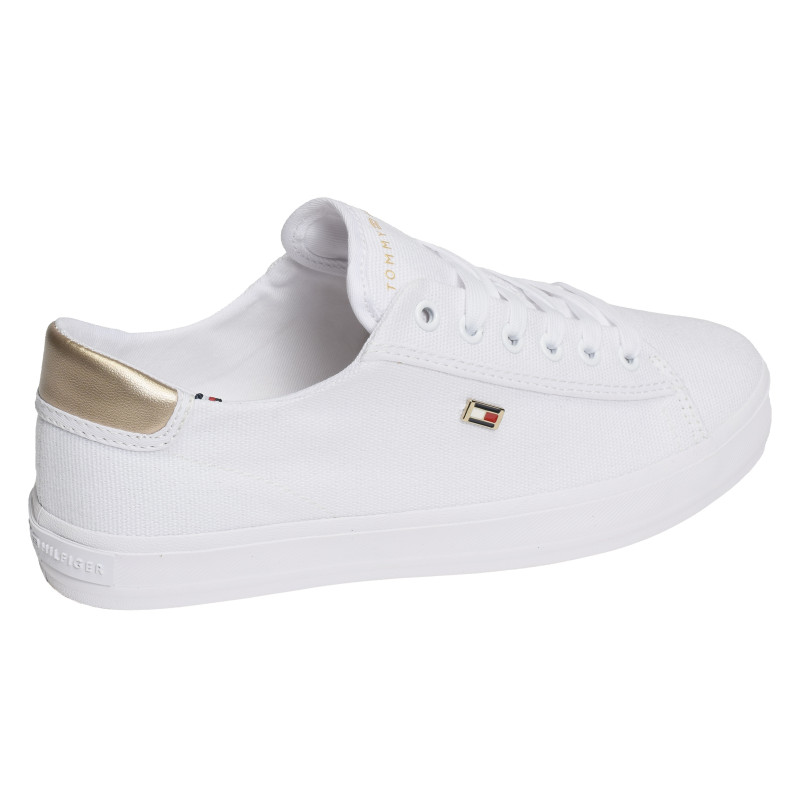 VULC CANVAS LACE UP SNEAKER 8647 Blanc, Chaussures basses Tommy Hilfiger