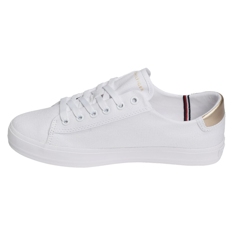 VULC CANVAS LACE UP SNEAKER 8647 Blanc, Chaussures basses Tommy Hilfiger