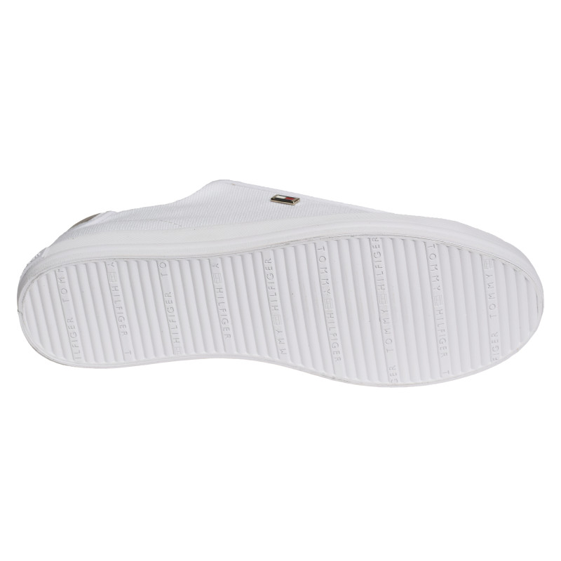 VULC CANVAS LACE UP SNEAKER 8647 Blanc, Chaussures basses Tommy Hilfiger