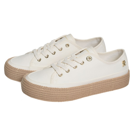 VULC ESPADRILLE SNEAKER 8404 Blanc, Chaussures basses Tommy Hilfiger