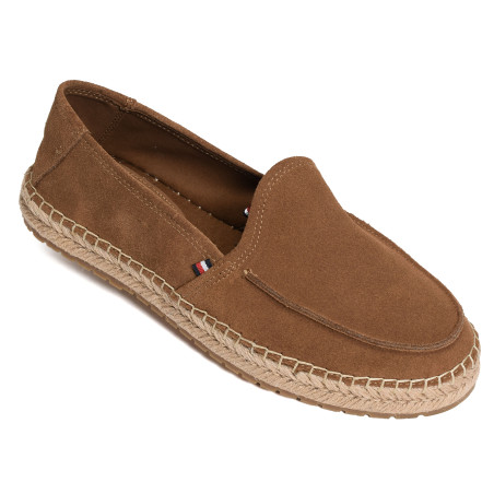 HILFIGER FLEX ESPA SUEDE LOAFER 5392 Marron, Espadrilles Tommy Hilfiger