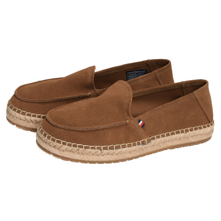 HILFIGER FLEX ESPA SUEDE LOAFER 5392 Marron, Espadrilles Tommy Hilfiger
