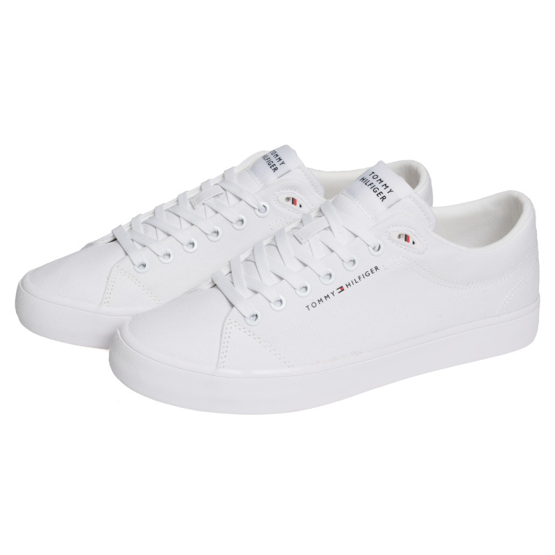 TH HI VULC LOW CORE CANVAS 5396 Blanc, Chaussures basses Tommy Hilfiger