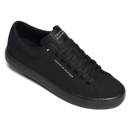 TH HI VULC LOW CORE CANVAS 5396 Noir, Chaussures basses Tommy Hilfiger