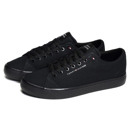 TH HI VULC LOW CORE CANVAS 5396 Noir, Chaussures basses Tommy Hilfiger