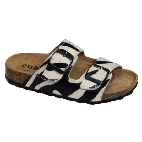 AMALIA 261 Blanc Noir, Mules Cubanas